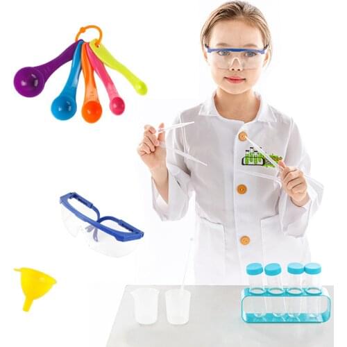Kids Science Kit Science Experiments Set With Lab Coat Handmade Scientist Costume For Children Kids Role Play Game Toys