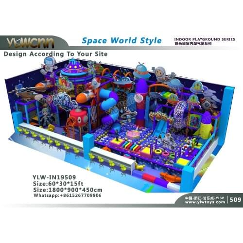 Indoor playground structure children soft play center tube slide ball pool park YLW-IN19509