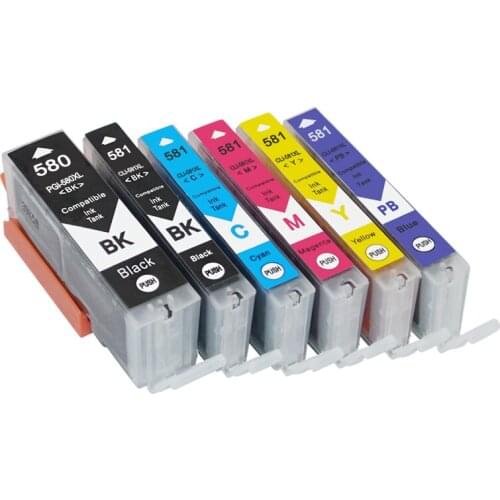 Einkshop PGI-580 CLI-581 Compatible Ink Cartridge for Canon pgi580 cli581 Pixma TR7550 TR8550 TS6150 TS6151 TS6350 TS705 TS6250