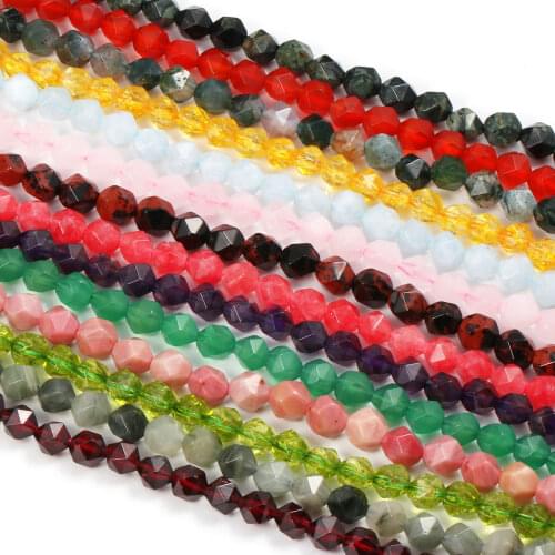 Faceted Natural Stone Beads Rose Quartzs Crystal Gem for Jewelry for jewelry making loose beads DIY Bracelet Necklace