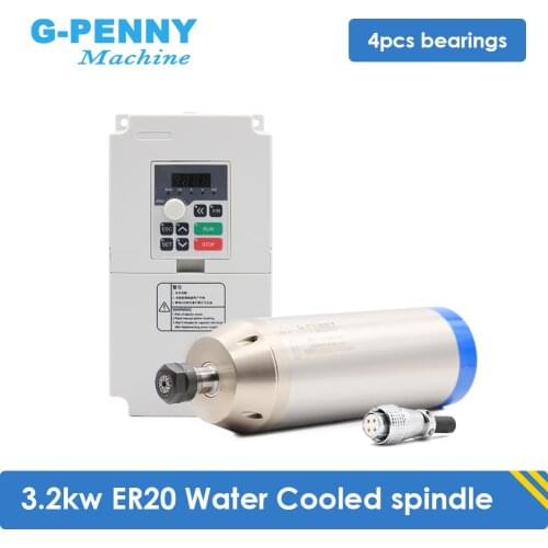 New Arrival! 3.2kw water cooled spindle kit 4 pcs ceramic ball bearings & 4.0KW QL inverter VFD