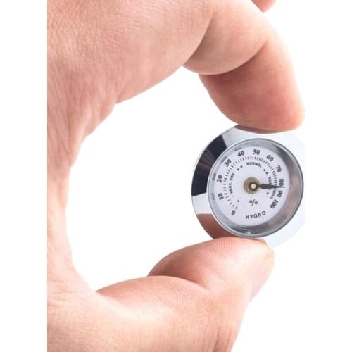 M4YC 28mm Mini Round Cigar Hygrometer High Precision Moisture Meter Tobacco Humidor Humidity Gauge