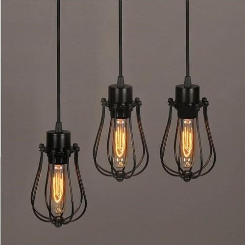 Industrial Style Retro Creative Balcony Aisle Stairs Living Room Restaurant Bar Wrought Iron Simple Single Head Chandelier