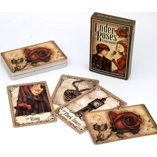 2021 New Under the Roses Lenormand 39 Cards Oracle Deck Family Party Fun Tarot Board Game