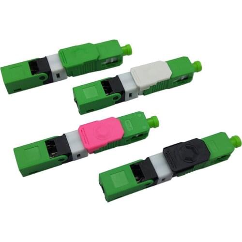 NEW FreeShipping 100pcs/Lot 200pcs/lot FTTH SC APC &SC UPC Single-Mode Fiber Optic Quick Connector FTTH SM Optic Fast Connector