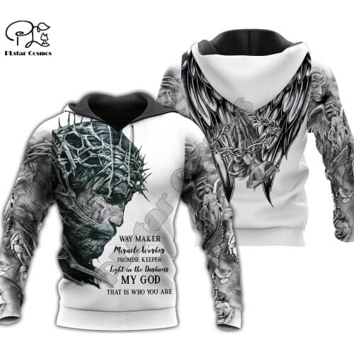 PLstar Cosmos Christian Catholic God Jesus Lion Retro Harajuku NewFashion Tracksuit 3DPrint Men/Women Jackets Zipper Hoodies C22