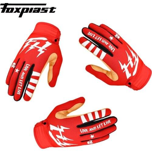 Foxplast Motorcycle Glove Luvas Guantes Moto Motocross Breathable Full Finger Racing Motorbike Bicycle Glove Protective Gears
