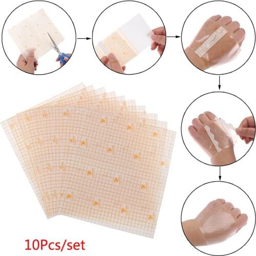 10pcs Non-woven Fabric film Waterproof Transparent Tape Medical Adhesive Plaster Anti-allergic Wound Dressing Fixation Tape