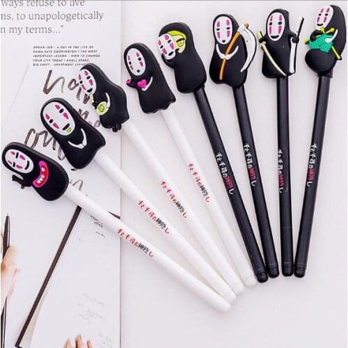 1 Piece Kawaii Creative Cartoon Spirited Away 0.55mm Black Ink Gel Pen Promotion Sign Pen School Office Stationery