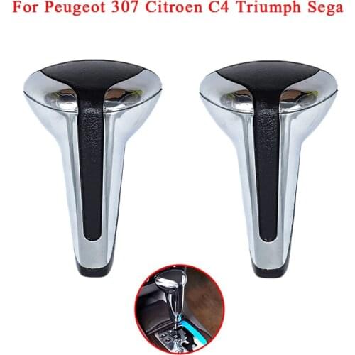 AT Chromed Gear Shift Knob Car Shift Lever Shifter Handball for Peugeot 307 Citroen C4 Triumph Sega Car Styling Accessories