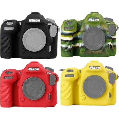 High Quality SLR Silicone Protective Camera Bag for Nikon D500 Lightweight Case Cover Red/Yellow/Black/Camouflage colour