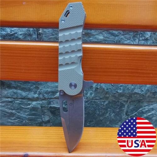 Flipper Ball Bearing Folding Knife D2 Steel Blade G10 Handle EDC Tools Tactical Camping Survival Hunting Pocket Knives