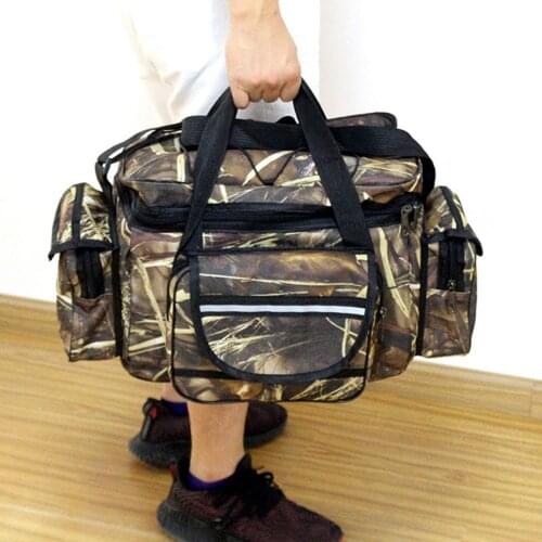 Fishing Bag Large Capacity Fishing Tackle Bag Waterproof Fishing Gear Shoulder Pouch Large Capacity Shoulder Bag Outdoor Travel