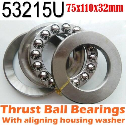 75x110x32 mm Thrust Ball Bearings 53215U Axial 53215M 18215 Plane With aligning housing washer 75*110*32 Free shipping Wholesale