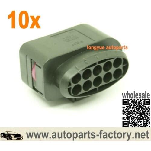Longyue 10set 10 Way Connector 1J0973835 1J0 973 835 With Seals and Terminals for VW AUDI Group