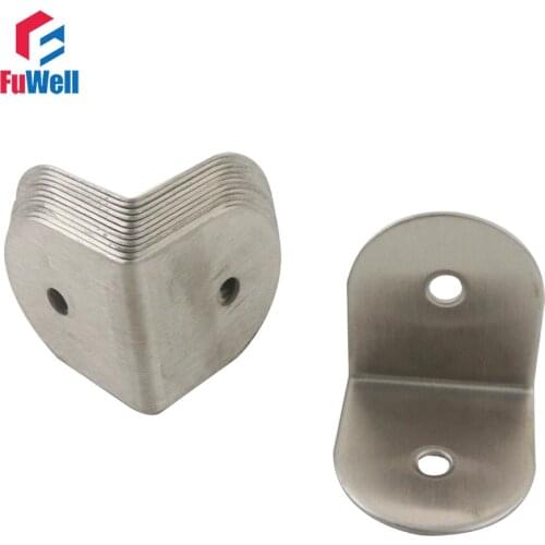 10pcs Stainless Steel Corner Bracket 37x41mm Angel Bracket Public Toilet Accessories for WC Partition