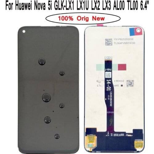 Shyueda IPS 100% Orig New 6.4" For Huawei Nova 5i GLK-LX1 LX1U LX2 LX3 AL00 TL00 1080x2310 LCD Display Touch Screen Digitizer