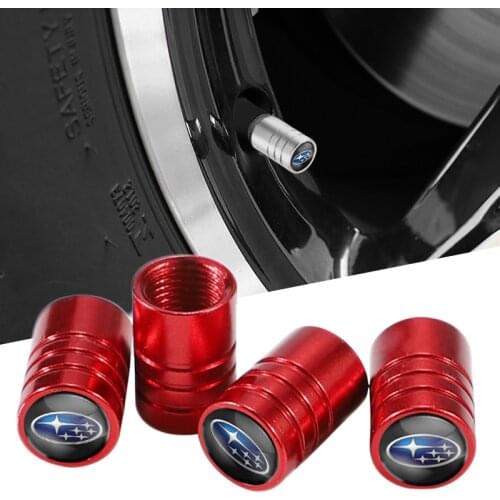 4pcs Metal Tire Valve Cap Car Emblem Tyre Air Stems Cover For Subaru Legacy WRX Impreza Outback STI BRZ XV Forester Crosstrek