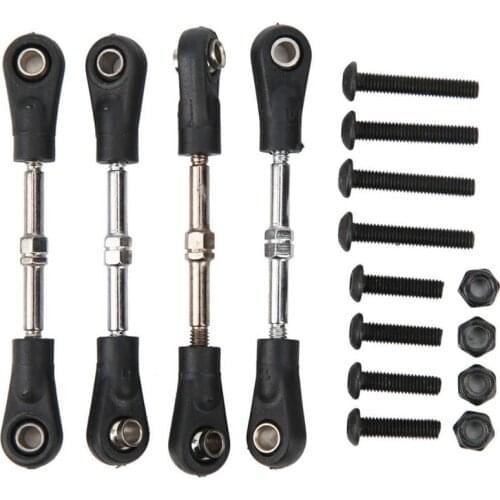 4Pcs Pull Rod Steering Servo Link Rod for 1/10 RC Buggy Off‑Road Car( Himoto LRP Tamiya VRX Losi Redcat Arrma)