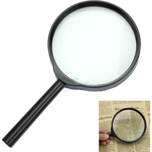 5X 100mm Hand Held Reading Magnifier Magnifying Glass Lens Jewelry Loupe Zoomer 875F