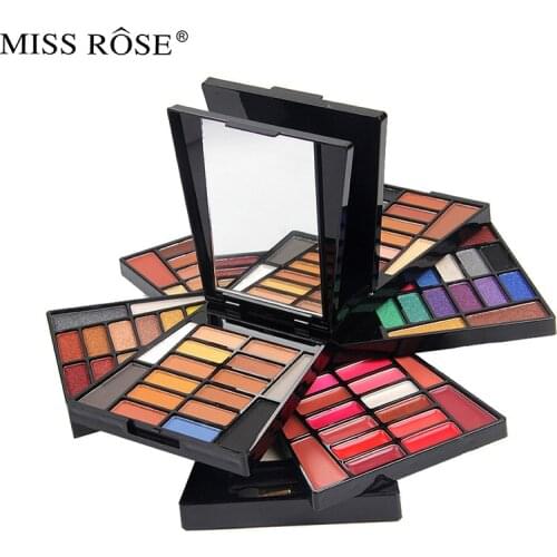 64 Colors Eyeshadow Blush Palette Cosmetic Brush Concealer Lipstick Powder Makeup Case with Mirror Eye Shadow Palette Maquillage