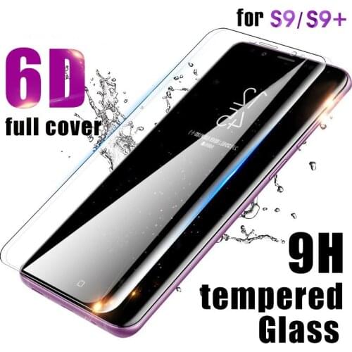 6D Full Curved Screen Protector For Samsung Galaxy S9 S8 Plus S7 Note 8 9 Tempered Glass For Samsung S9 Note9 Transparent Glass