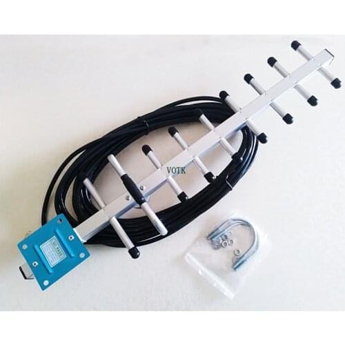 9unit Yagi Outdoor Antenna 13dbi 850/900mhz External YAGI with 10m 50OHM Cable for Mobile Phone CDMA GSM Signal Booster