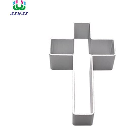 Aluminum Alloy,Blessing Cross Patterns Shape Cake Decorating Fondant Cutters Tools,Chocolate Cake Baking Molds
