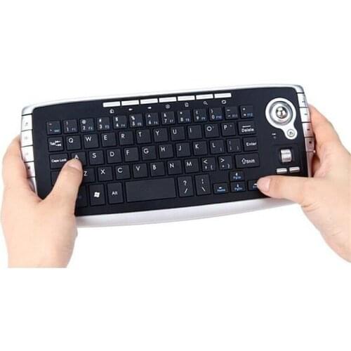 2.4G Mini Wireless Keyboard Multi-media Functional Trackball Air Mouse
