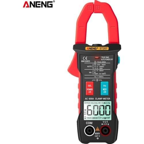 ANENG ST207 Digital Bluetooth Multimeter Clamp Meter 6000 Count True RMS DC/AC Voltage Tester AC Current Hz Capacitance Ohm