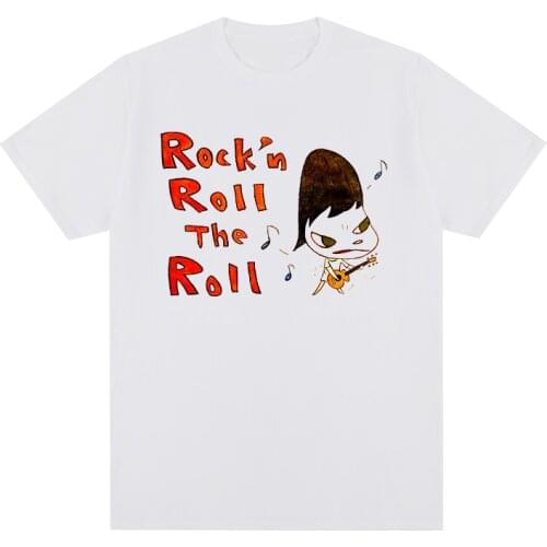 Yoshitomo Nara rock Japanese Anime Cartoon t-shirt Cotton Men T shirt New TEE TSHIRT Womens