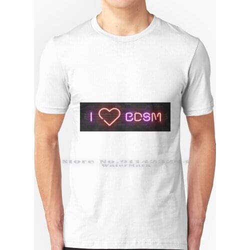 I Love Bdsm Design T Shirt 100% Pure Cotton Femdom Dominatrix Mistress Chastity Slave Pain Dominatix Latex Leather Hot Sexy