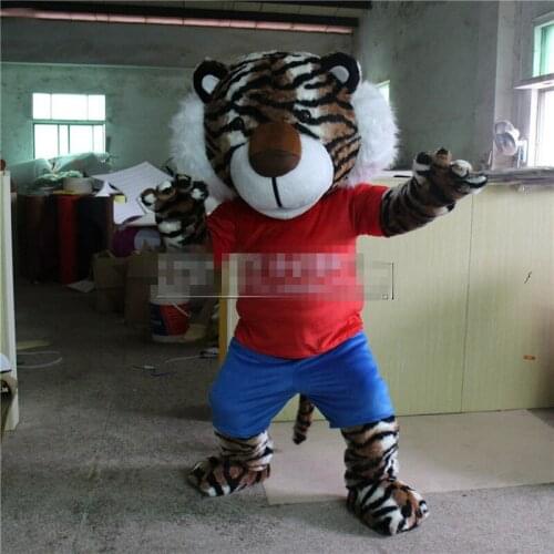Custom Made Tiger Mascot Costume Suits Cosplay Party Game Dress Outfits Clothing Carnival Halloween Xmas Easter Adults Ad Clothe