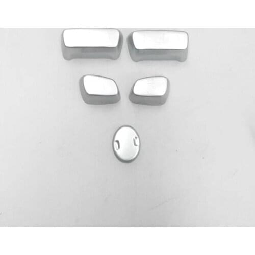 For Toyota Highlander 2014 2015 For Left-handed Driving Inner Auto Seat Adjustment Button Cover Trim 5PCS Matte ABS Chromed