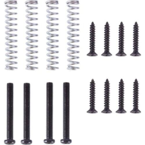 Humbucker Pickup Screws Springs Kit Ring Surround Mounting Guitar Parts Black Dropship