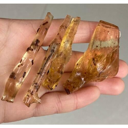 Beautiful Natural Amber Beeswax Raw Stone Insect Specimens Teaching Material Collection Gift