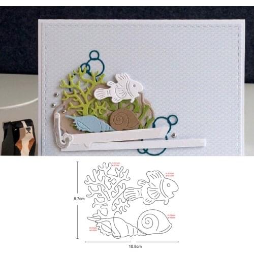 Coral Fish Conch Metal Cutting Die Stencil for DIY Embossing Paper Photo Album Cards Making Scrapbooking Cut Mould Dies
