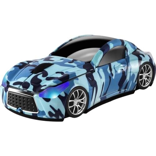 2.4Ghz Wireless Camouflage Car Mouse Sports Car Portable Mause 1600 DPI Optical Computer 3D Mice With LED Light Boy Gift For PC