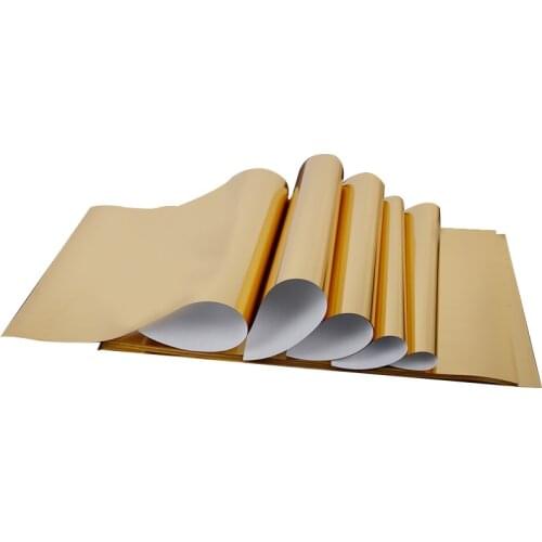 Wholesale metallic gold foil heat transfer good flex vinyls 25x100cm iron on transfer vinyl HTV for t shirts easy to cut films