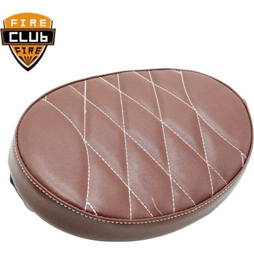 Motorcycle Brown Front Driver Rider Sissy Bar Seat Backrest Pad For Touring Road Gilde