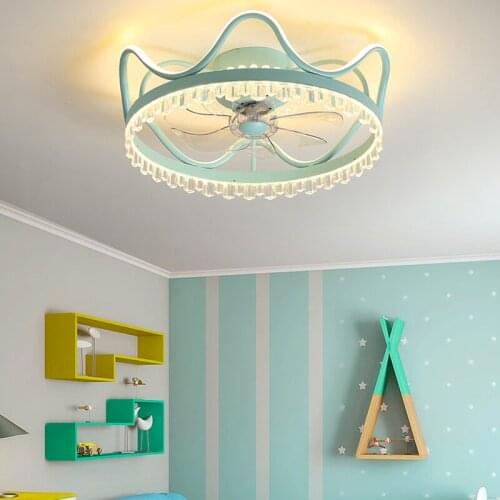 Modern childrens room led lamp with ceiling fan without blades bedroom ceiling fan with remote control ceiling fans with light