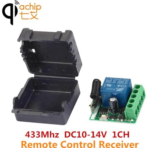 QIACHIP 433Mhz DC 12V 1CH Wireless Remote Control Switch Relay Receiver For RF Transmitter LED Light Gate Garage Door Controller