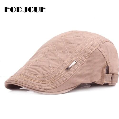 Fashion Summer Embroidery Cotton Berets Vintage Peaked Caps Adjustable Sun Hat Casquette Caps