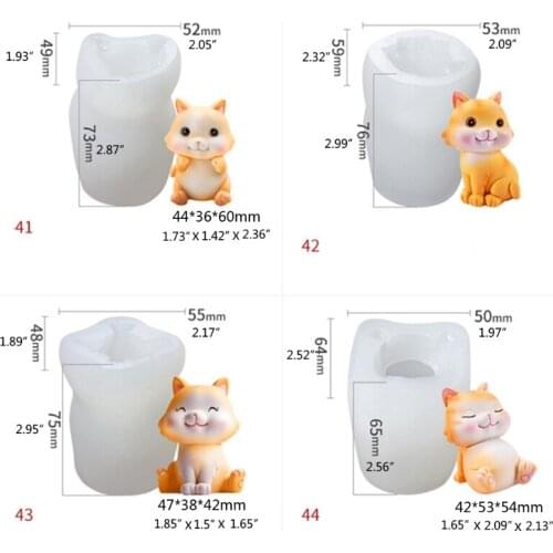 Stereo Cat Mold Epoxy Silicone Handmade Tools Excellent Gift for friends Family A0NF