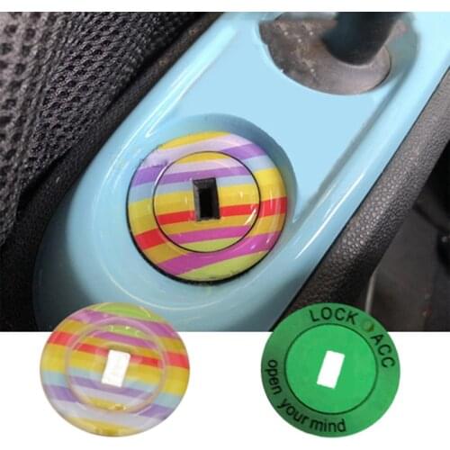 Luminous Car Ignition Keyhole Ring Decoration Cover Stickers For Mercedes Smart 451 fortwo 2009-2014 Auto Accessories