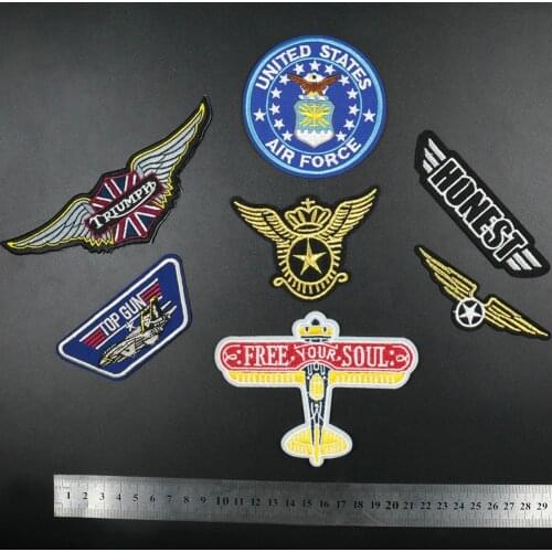 Tactical Combat Air Force Morale Badge Military Airman Patch Diy Clothing Garment Decorative Iron on Army Sticker Stripe