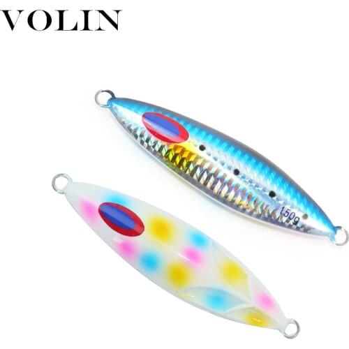 VOLIN NEW Metal Jigs 150g 200g 250g Boat Slow jigging lure Freshwater Saltwater Fishing lure Glow Hard Bait Sea Fishing Tackle