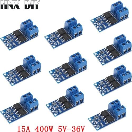 10PCS 15A 400W MOS FET Trigger Switch Drive Module PWM Regulator Control Current Panel Board Module Diy Kits Motor Control