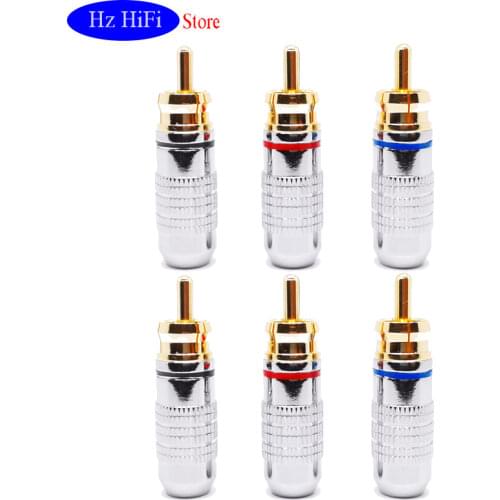 1PCS HOT Color plastic lotus male plug AV connector RCA male AV cable audio box cable audio cable connecting line plug