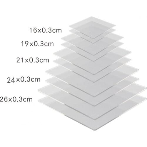 2Pcs Cake Disk Boards Stable Support Square Cake Disks Holders DIY Craft Bake Goods Tool Kitchen Accessories